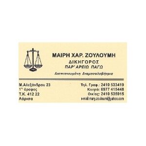 Lawyer Mary Zouloumi